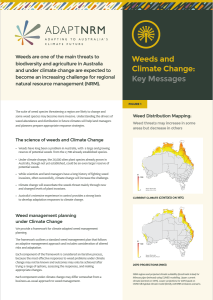 Picture of front page of Weeds and Climate change key messages